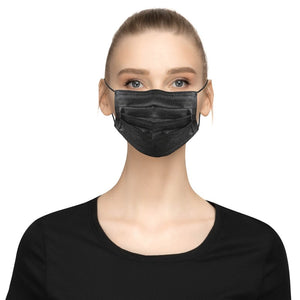 Black 3-Ply Disposable Face Masks Box/50
