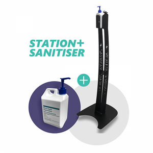 Sanitiser Station Steel Stand with 1L Sanitiser