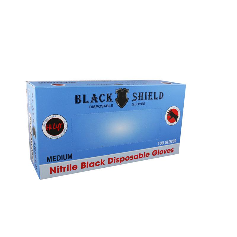Gloves Black Shield Disposable Black /100pack