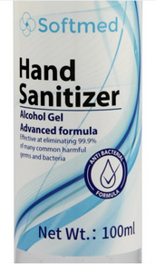 Sanitiser Hand Gel 100ml Softmed