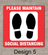 Load image into Gallery viewer, Social Distancing Floor Graphics - Square 300x300mm
