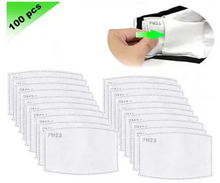 Load image into Gallery viewer, PM2.5 Face Mask Filter Activated Carbon Anti Pollution (100pcs)
