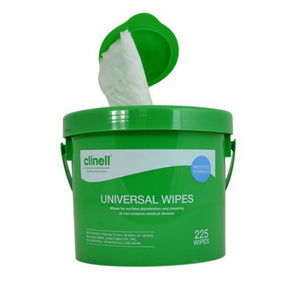 Clinell Sanitising Wipes Bucket 225’s