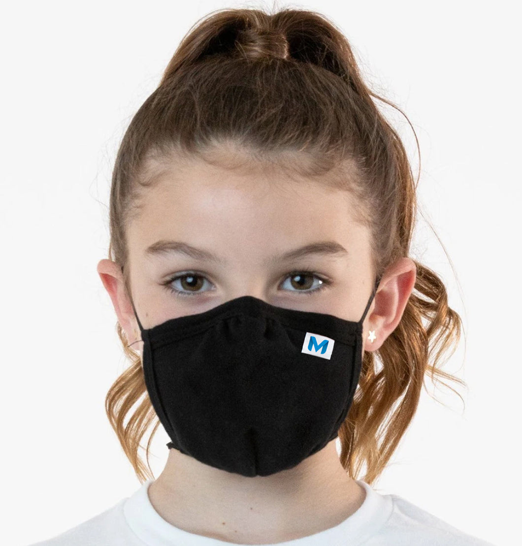 Kids Premium 3 Ply Cotton Mask With Custom Woven Label