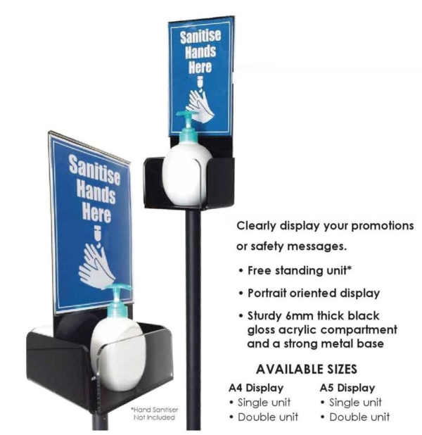 Metal/ Acrylic Stand Sanitiser Holder - Image 4