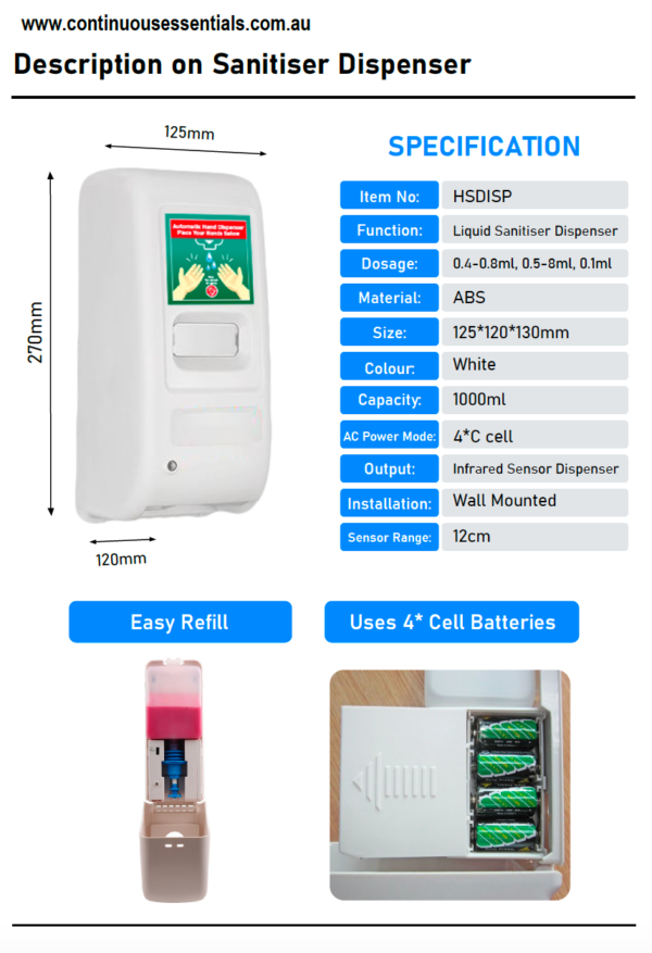 Sanitiser Dispenser Auto & Stand Duo Kit - Image 3