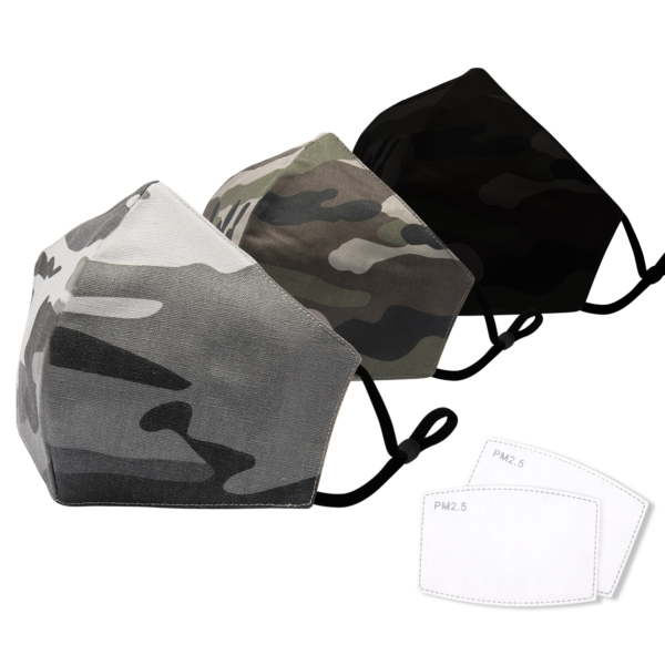 Sublimated Reusable Face Mask With 5 FREE Filters